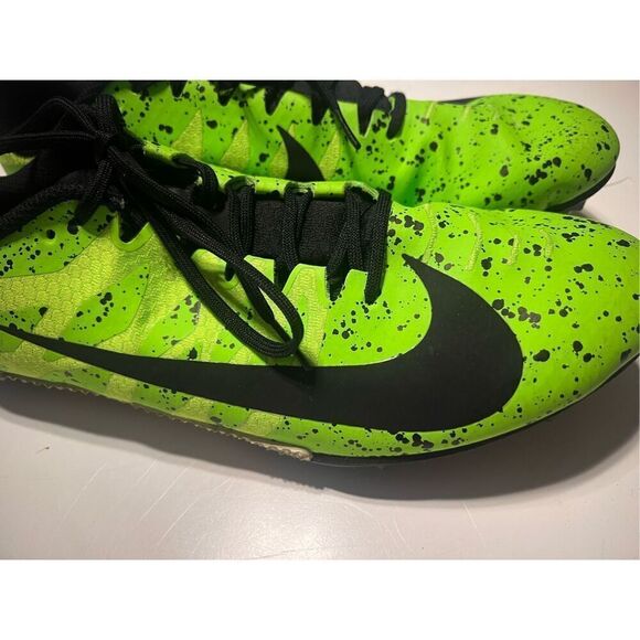 Nike Men\'s Size 12 Zoom Rival 9 Track Spike Shoes Electric Speckled Neon Green main image 6